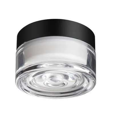 7156/6CL HIGHTECH ODL26 493 Настенно-потолочный светильник черный/прозрачный/стекло/поликарбонат IP65 LED 6W 410Лм 2200/2700/3000K 120° 220-240V RONDA
