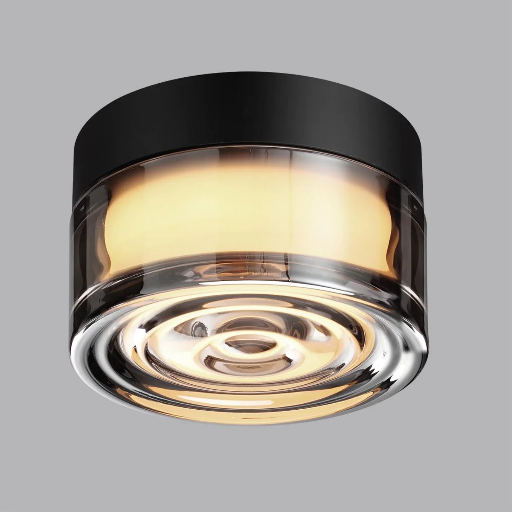 7157/6CL HIGHTECH ODL26 493 Настенно-потолочный светильник черный/дымчатый/стекло/поликарбонат IP65 LED 6W 410Лм 2200/2700/3000K 120° 220-240V RONDA