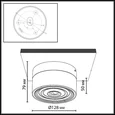 7157/6CL HIGHTECH ODL26 493 Настенно-потолочный светильник черный/дымчатый/стекло/поликарбонат IP65 LED 6W 410Лм 2200/2700/3000K 120° 220-240V RONDA