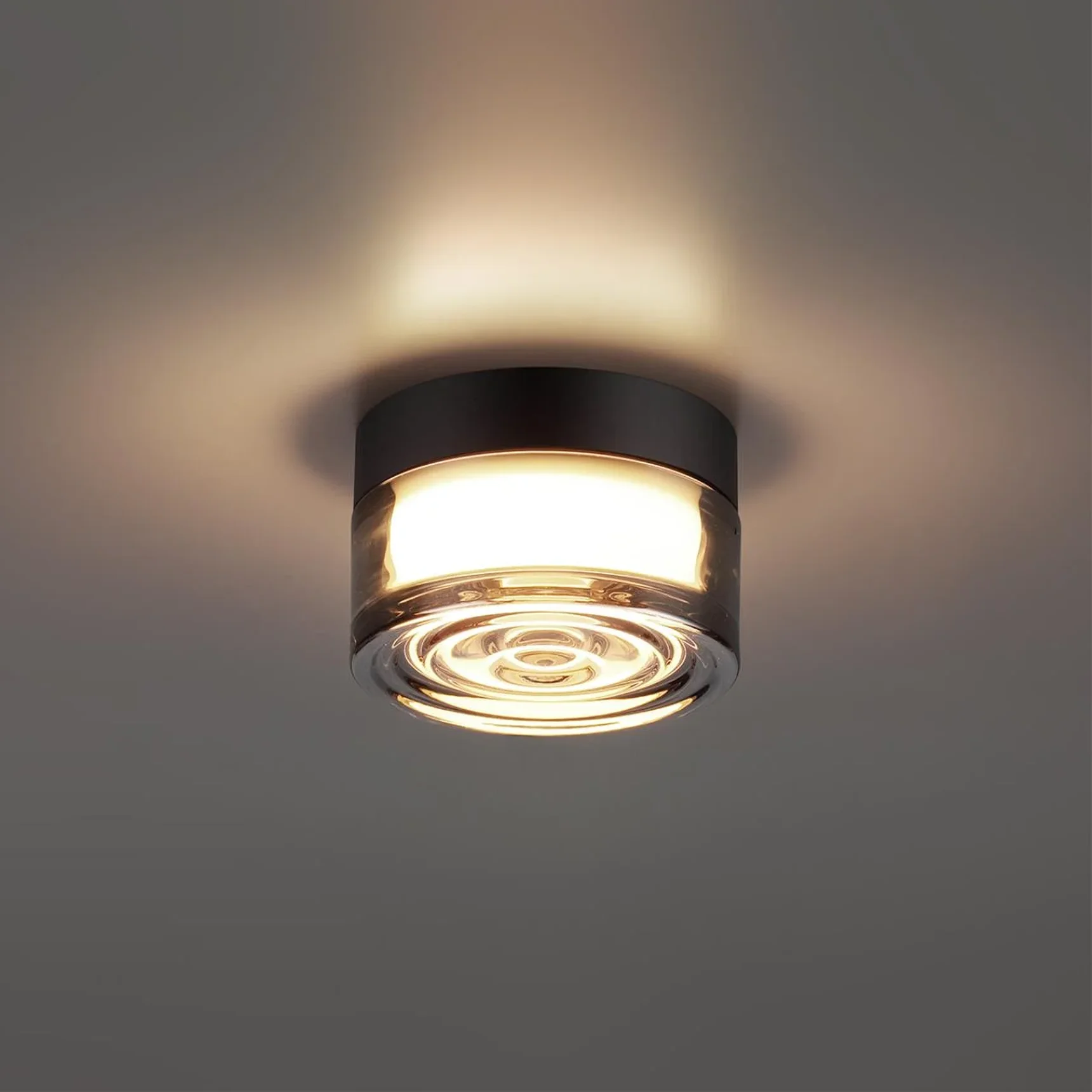 7157/6CL HIGHTECH ODL26 493 Настенно-потолочный светильник черный/дымчатый/стекло/поликарбонат IP65 LED 6W 410Лм 2200/2700/3000K 120° 220-240V RONDA