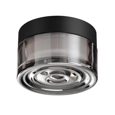 7157/6CL HIGHTECH ODL26 493 Настенно-потолочный светильник черный/дымчатый/стекло/поликарбонат IP65 LED 6W 410Лм 2200/2700/3000K 120° 220-240V RONDA