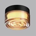 7158/6CL HIGHTECH ODL26 493 Настенно-потолочный светильник черный/янтарный/стекло/поликарбонат IP65 LED 6W 410Лм 2200/2700/3000K 120° 220-240V RONDA