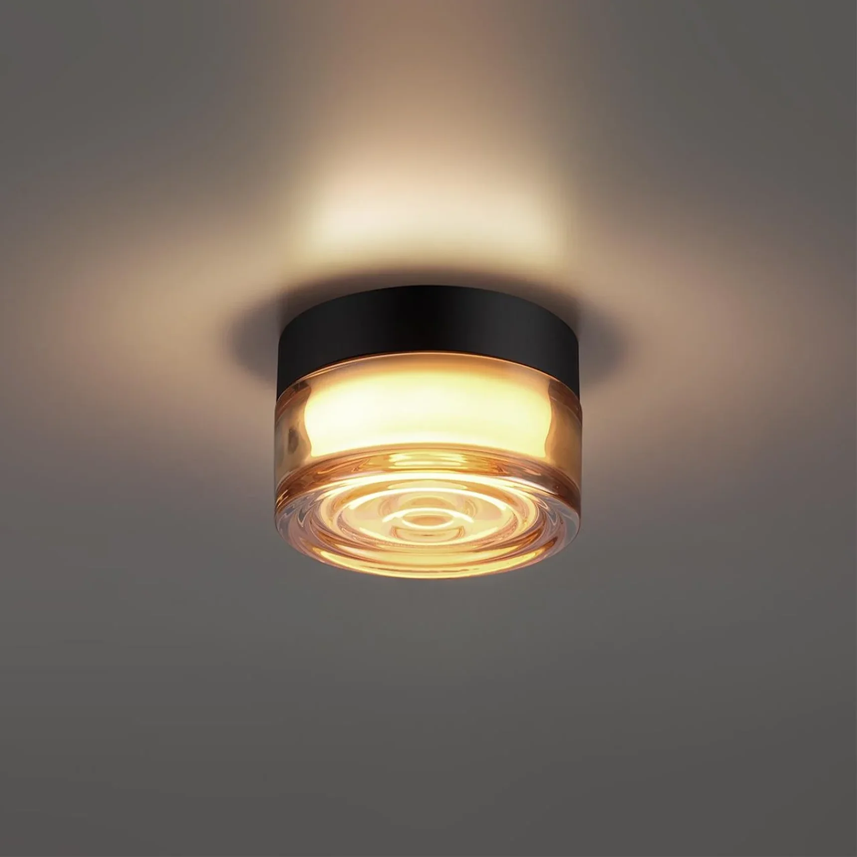 7158/6CL HIGHTECH ODL26 493 Настенно-потолочный светильник черный/янтарный/стекло/поликарбонат IP65 LED 6W 410Лм 2200/2700/3000K 120° 220-240V RONDA