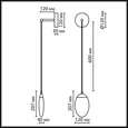 7159/3WL HIGHTECH ODL26 231 Настенный светильник бронза/хрусталь/металл IP20 LED 3W 400Лм 3000K 220-240V PURA