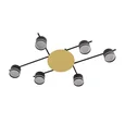 8304/6C COMFI LN26 238 золотой/черный, металл/акрил Светильник потолочный GX53 LED 6*7W 220V BENUA