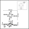 8304/10C COMFI LN26 238 золотой/черный, металл/акрил Светильник потолочный GX53 LED 10*7W 220V BENUA
