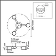 8306/3C COMFI LN26 333 белый, металл/дерево Светильник потолочный GX53 LED 3*7W 220V VUDI