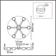 8306/6C COMFI LN26 333 белый, дерево/металл Светильник потолочный GX53 LED 6*7W 220V VUDI