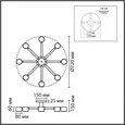 8306/8C COMFI LN26 333 белый, дерево/металл Светильник потолочный GX53 LED 8*7W 220V VUDI