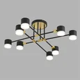 8307/8C COMFI LN26 237 золотой/черный, металл Светильник потолочный GX53 LED 8*7W 220V LENIANA