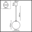 7109/1A MIDCENT ODL26 517 Подвесной светильник бронзовый/белый/стекло/металл IP20 E14 5W 220-240V MAGIA