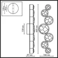 7174/15WLA L-VISION ODL26 Настенный светильник черный/хрусталь/металл IP20 LED 15W 3000K 220-240V SPILLA
