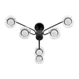 8349/6C COMFI LN26 232 черный/прозрачный, металл/стекло Светильник потолочный LED GX53 6*7W 220V NATALINA
