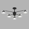 8349/6C COMFI LN26 232 черный/прозрачный, металл/стекло Светильник потолочный LED GX53 6*7W 220V NATALINA