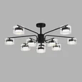 8349/10C COMFI LN26 232 черный/прозрачный, металл/стекло Светильник потолочный LED GX53 10*7W 220V NATALINA