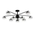 8349/10C COMFI LN26 232 черный/прозрачный, металл/стекло Светильник потолочный LED GX53 10*7W 220V NATALINA