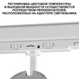 359585 PORT NT25 302 белый Светильник трехфазный трековый светодиод. с переключ. цв. темпер. и мощности IP20 LED 30-35-40W 220-240V 3000К\4000К\5700К