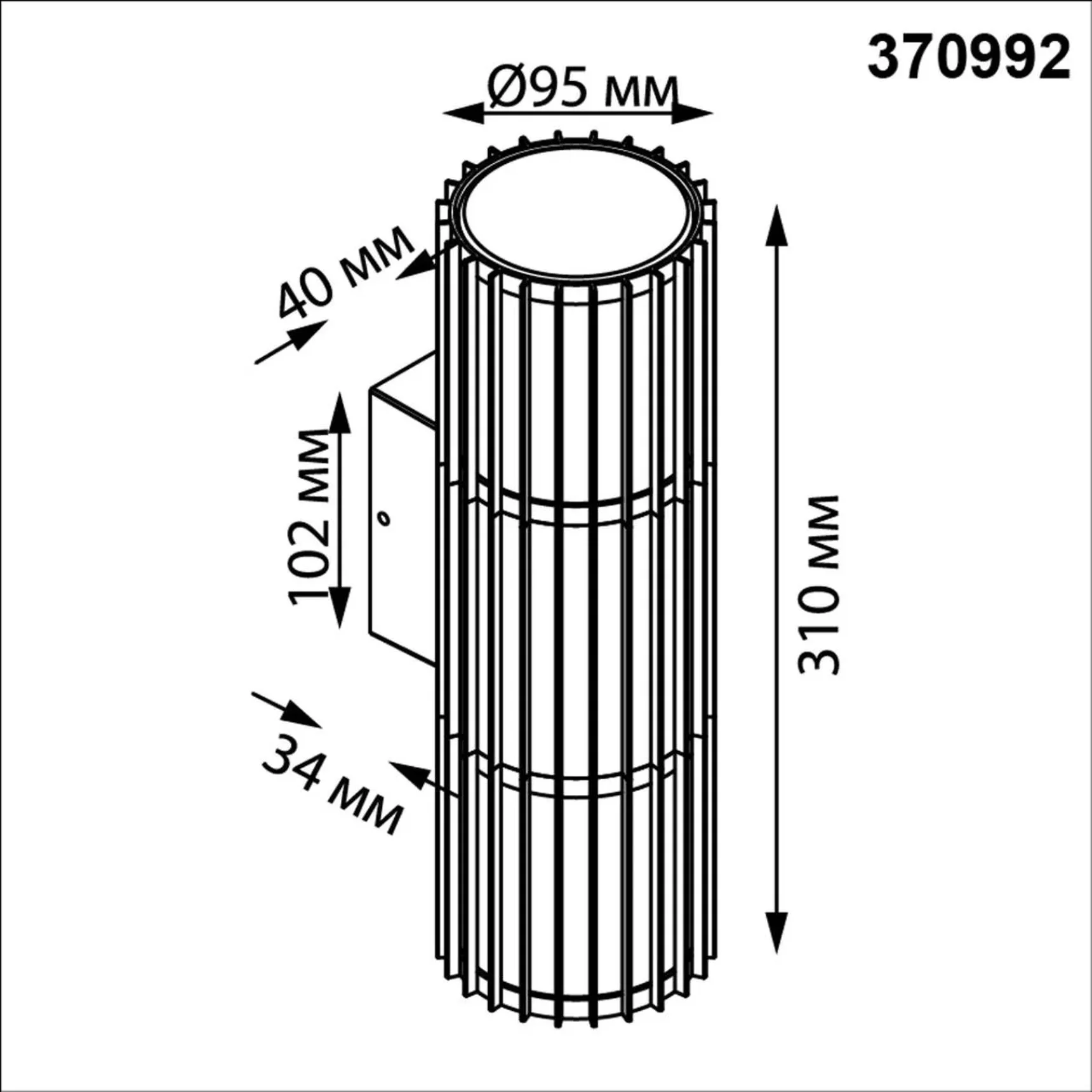 370992 STREET NT25 654 черный Светильник ландшафтный IP54 E27 max 2*25W 100-240V COSTAS