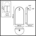 7176/3WL HIGHTECH ODL26 055 светильник темно-зеленый/черный/мрамор/металл IP20 LED 3W 250Лм 3000K 220-240V GIARDINO