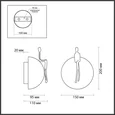 7011/5WLU L-VISION ODL26 181 Настенный светильник латунь/камень ГЛЯНЕЦ IP20 LED 1*5W 3000K 220V CONFUCIUS