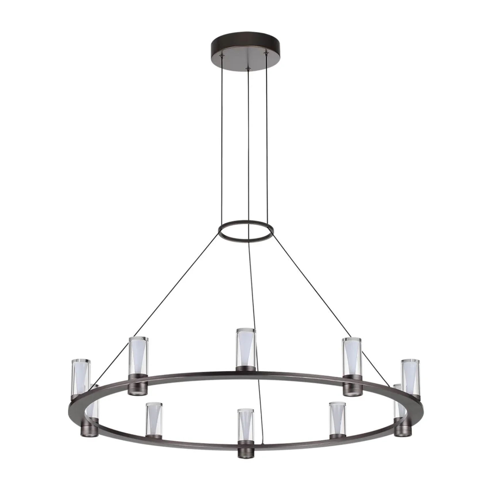 7143/70L HIGHTECH ODL26 513 Подвесной светильник темный никель/акрилл/металл IP20 LED 60W 3830Лм 3000K 180° 220V DEFANCE
