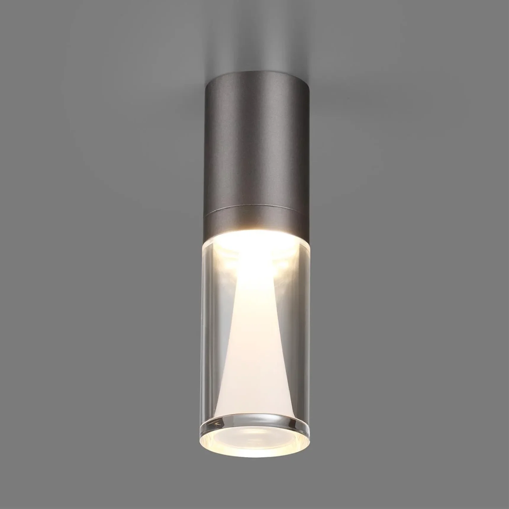 7143/4CL HIGHTECH ODL26 513 Потолочный светильник темный никель/акрилл/металл IP20 LED 4W 280Лм 3000K 180° 220V DEFANCE