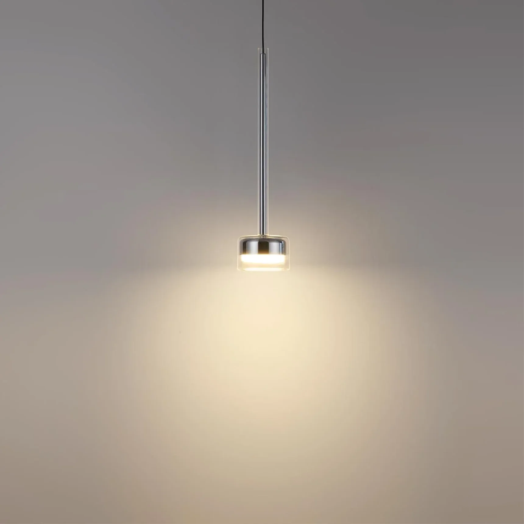 7151/10L HIGHTECH ODL26 347 Подвесной светильник хром/ прозрачное стекло/металл IP20 LED 10W 3000K 220V LASLO