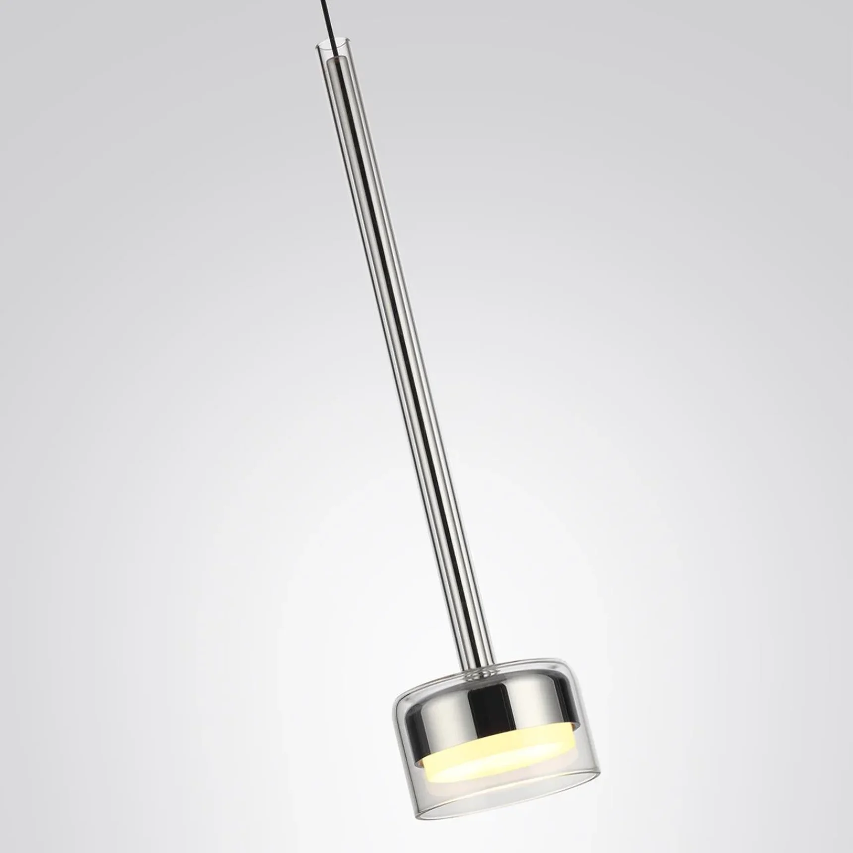 7151/10L HIGHTECH ODL26 347 Подвесной светильник хром/ прозрачное стекло/металл IP20 LED 10W 3000K 220V LASLO