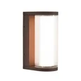 7180/12WL NATURE ODL26 663 Настенный светильник коричневый/акрил/металл IP65 LED 12W 750Лм 3000K 162° 220-240V CORTENA