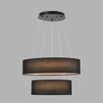 8373/55L LEDIO LN26 257 черный, металл/текстиль/силикон Люстра подвесная LED 55W 3000/4000/6000K 220V SAVA