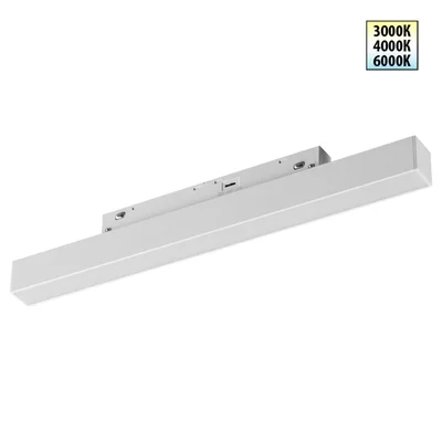 359616 SHINO NT25 158 белый Трековый светильник для низков. шинопровода с переключ. цв. темпер. IP20 LED 3000К\4000К\6000К 10W 48V FLUM