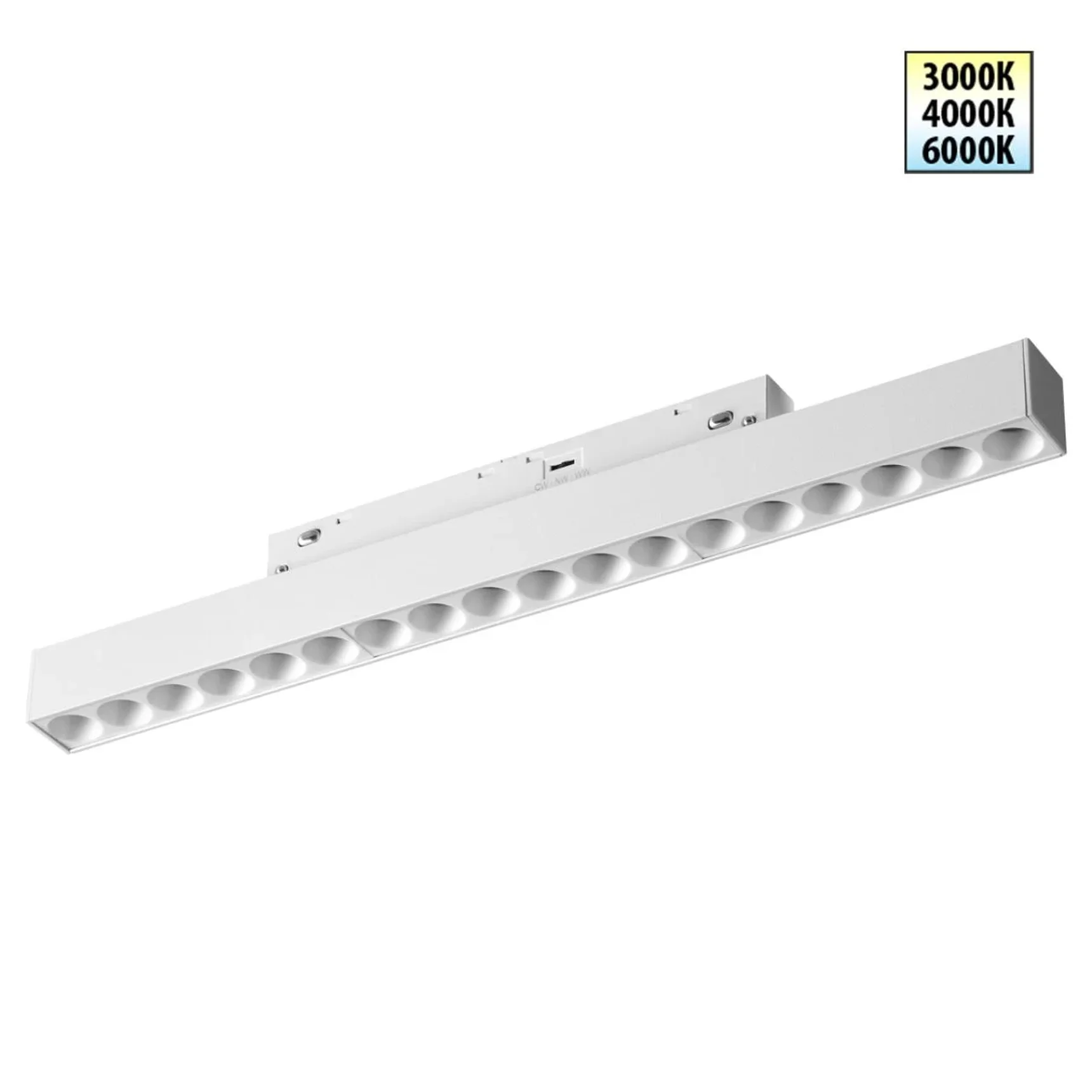 359622 SHINO NT25 158 белый Трековый светильник для низков. шинопровода с переключ. цв. темпер. IP20 LED 3000К\4000К\6000К 18W 48V FLUM