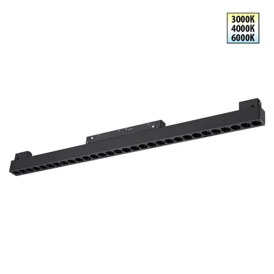 359625 SHINO NT25 158 черный Трековый светильник для низков. шинопровода с переключ. цв. темпер. IP20 LED 3000К\4000К\6000К 30W 48V FLUM