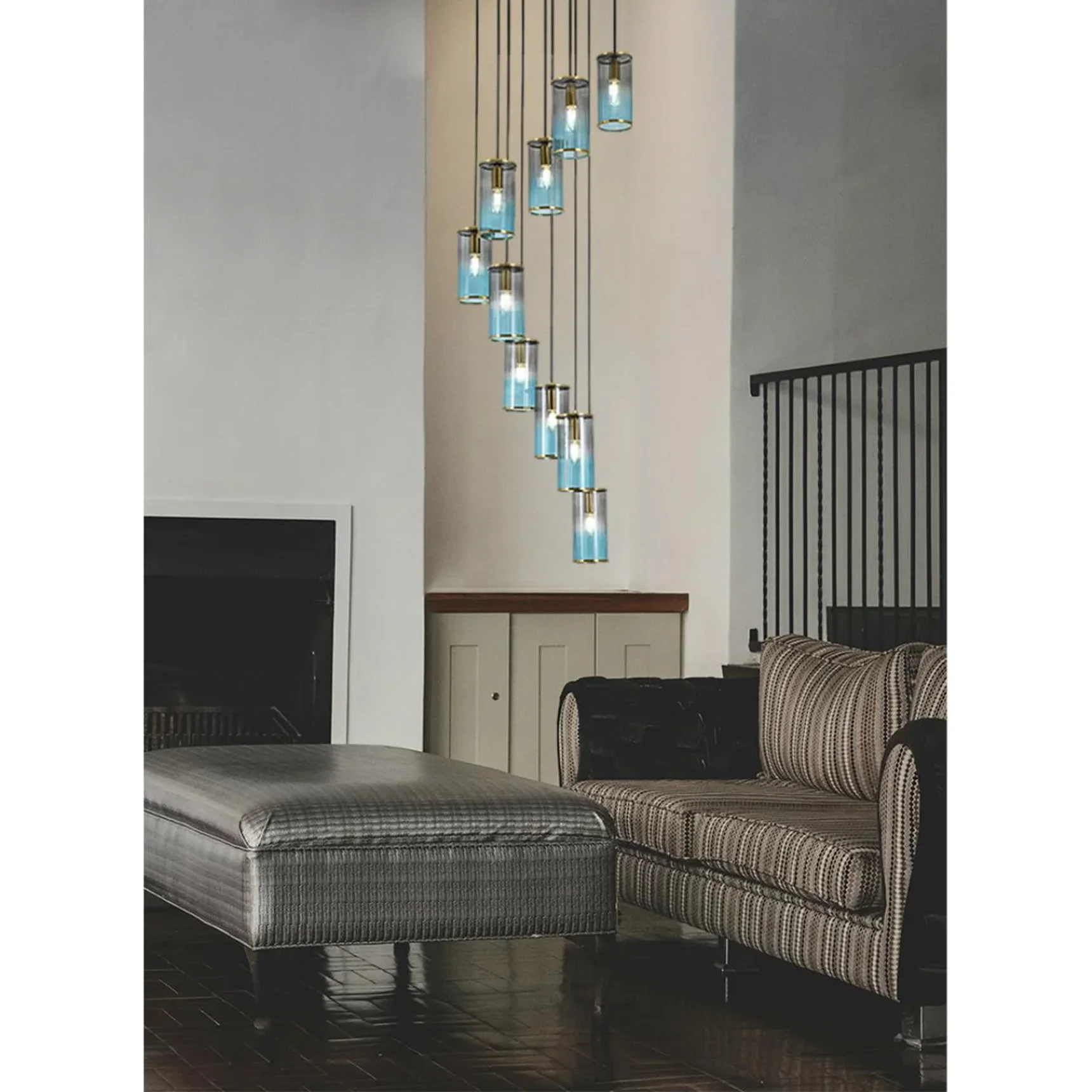 8401/10 MODERNI LN26 000 черный/античная бронза/серо-синий, металл/стекло Люстра E14 10*40W 220V MURANO