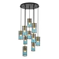8401/10 MODERNI LN26 000 черный/античная бронза/серо-синий, металл/стекло Люстра E14 10*40W 220V MURANO