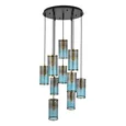 8401/10 MODERNI LN26 000 черный/античная бронза/серо-синий, металл/стекло Люстра E14 10*40W 220V MURANO