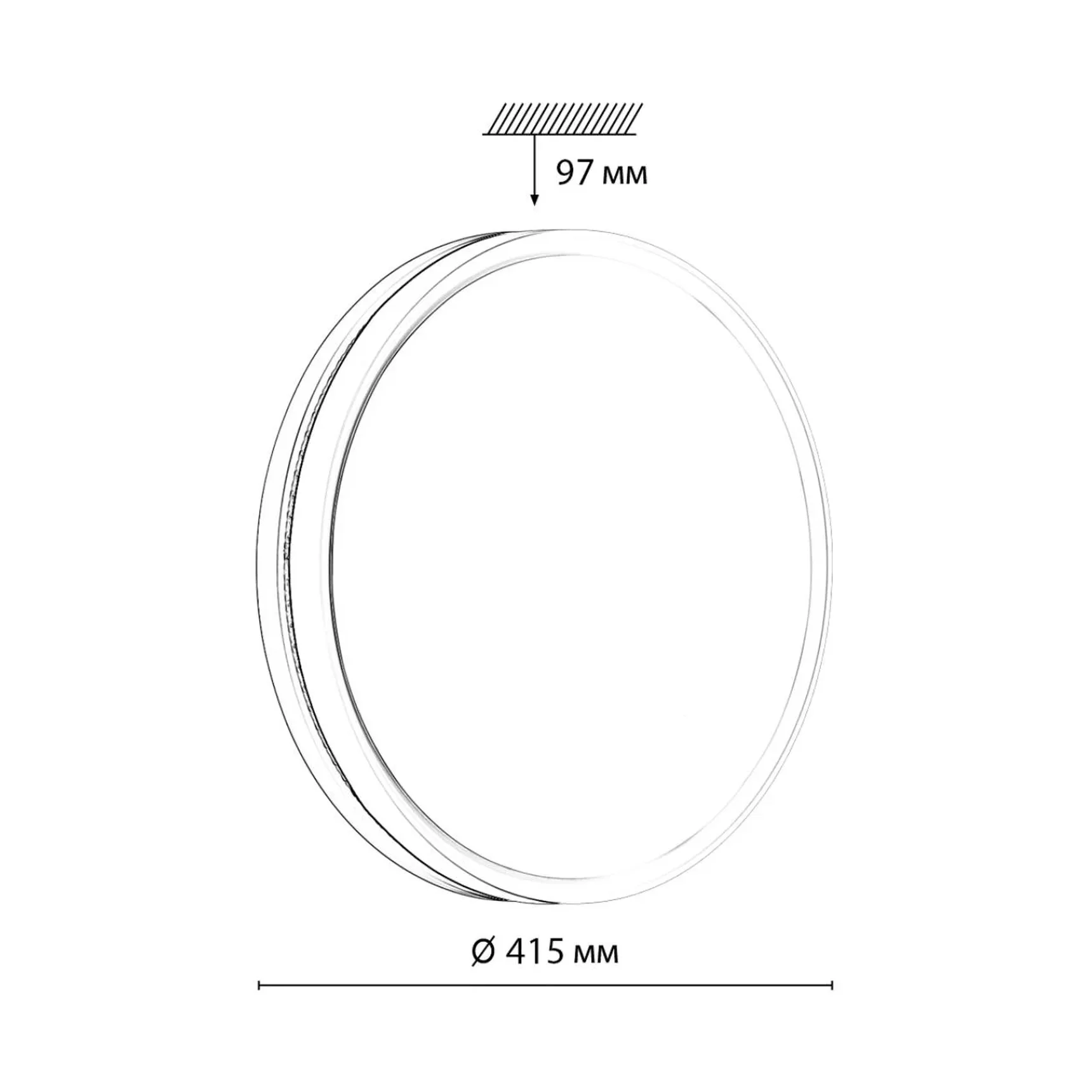 7669/DLN COLOR SN 98 Светильник пластик/белый/голубой LED 48Вт 3000/4000/6000К D415 IP43 CCT NOHAVA BLUE