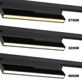 359748 PORT NT25 238 черный Светильник однофазный двухжильный трековый с переключ. цв. температуры IP20 LED 12W 180-265V 2700К/3200К/4000К EOS