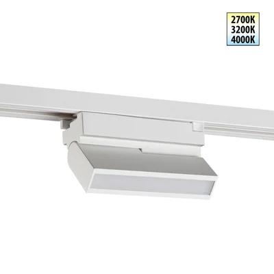359750 PORT NT25 238 белый Светильник однофазный двухжильный трековый с переключ. цв. температуры IP20 LED 6W 180-265V 2700К/3200К/4000К EOS