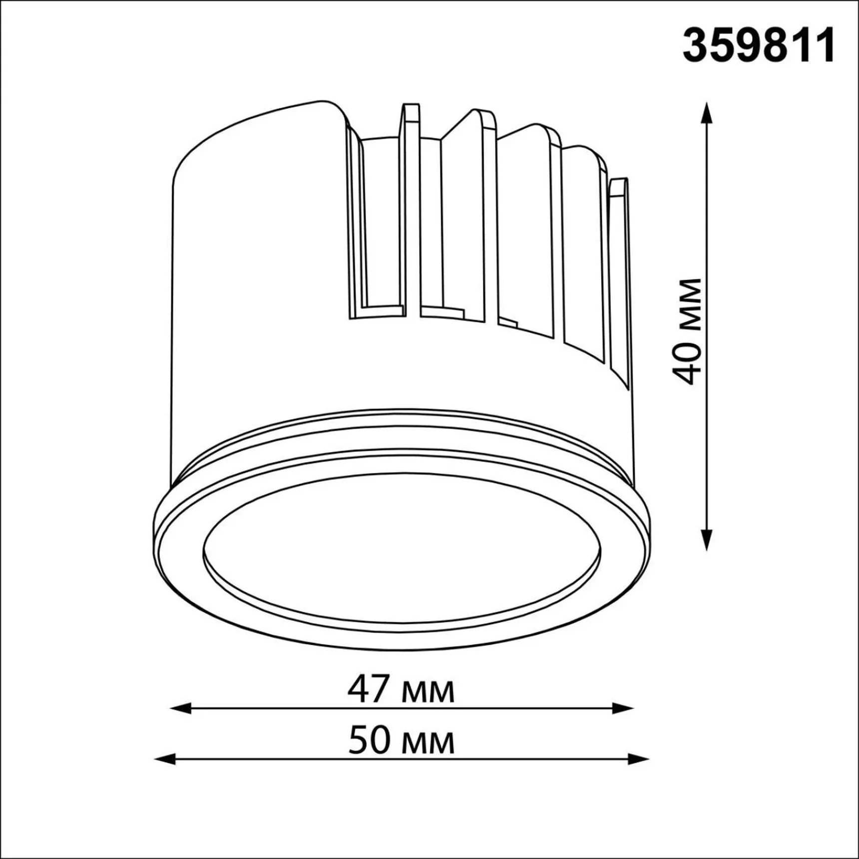 359811 DIOD NT25 484 черный Модуль светодиодный в комплекте с драйвером IP20 LED 10W 3000К 180-265V MOD