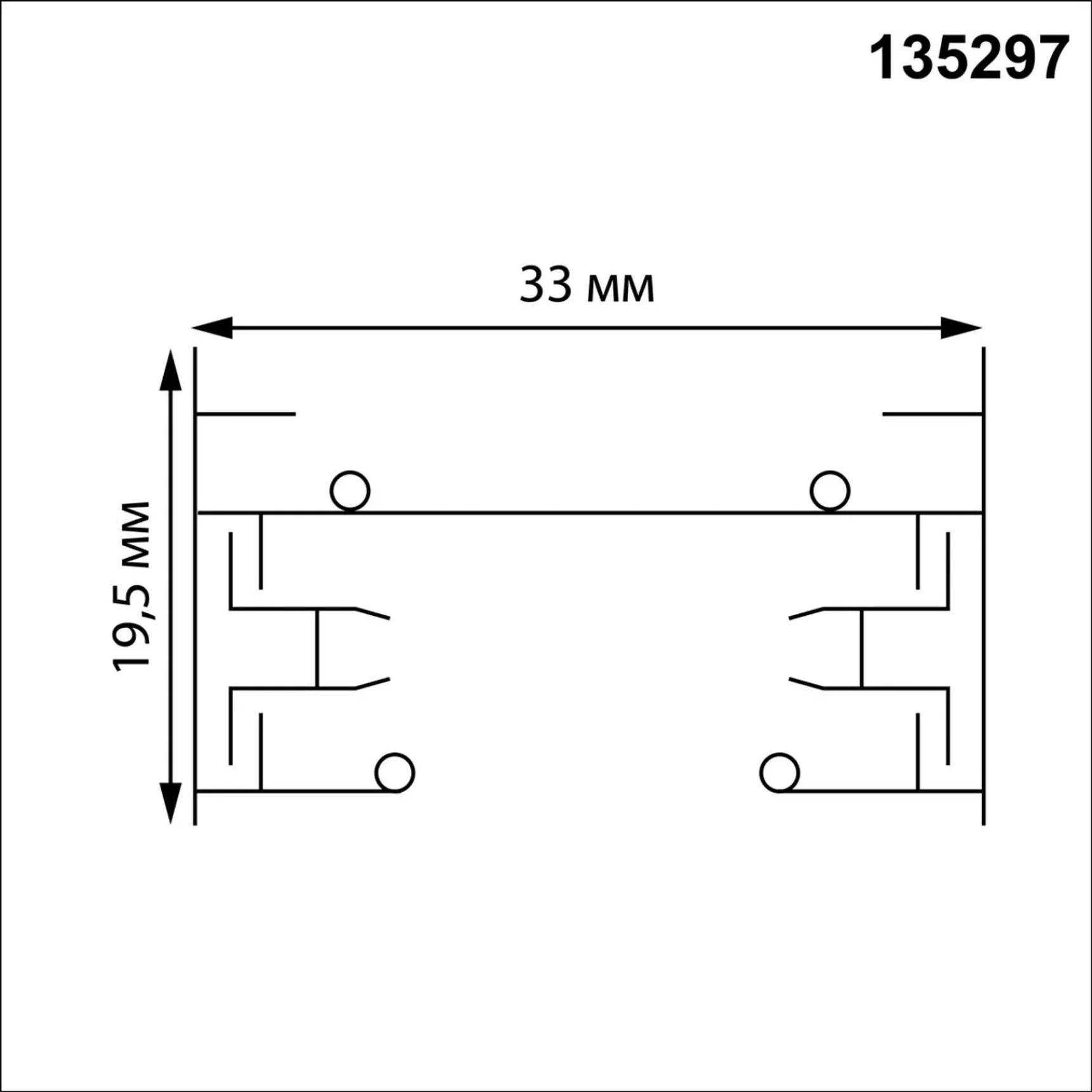 135297 PORT NT25 232 белый Однофазный двухжильный шинопровод с токопроводом и заглушкой 3м IP20 220V BASE