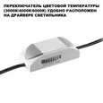 359885 WIR NT26 000 черный Светильник встраиваемый с переключателем цв. температуры IP20 LED 7W 100-265V 3000К/4000К/6000К ECLAT