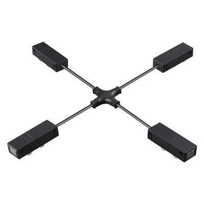 135315 PORT NT25 206 черный Гибкий токопроводящий соединитель "X" IP20 90-240V VECTOR