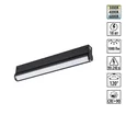 359952 PORT NT25 214 черный Трековый светильник с переключ. цв. темпер. IP20 LED 3000К\4000К\6000К 18W 90-240V VECTOR