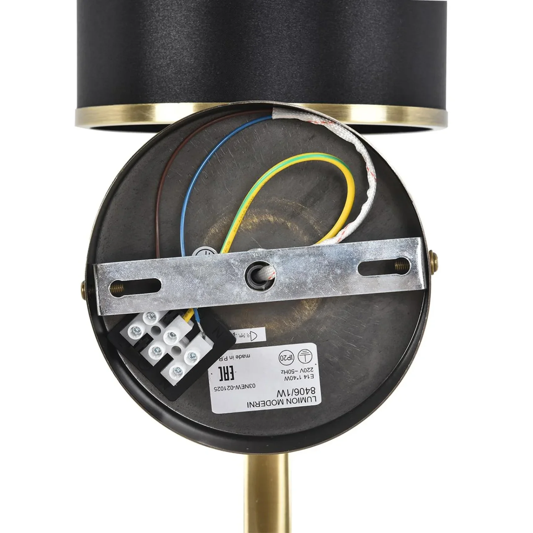 8406/1W MODERNI LN26 000 античная бронза/черный металл/текстиль Бра Е14 40W 220V DEMETRA