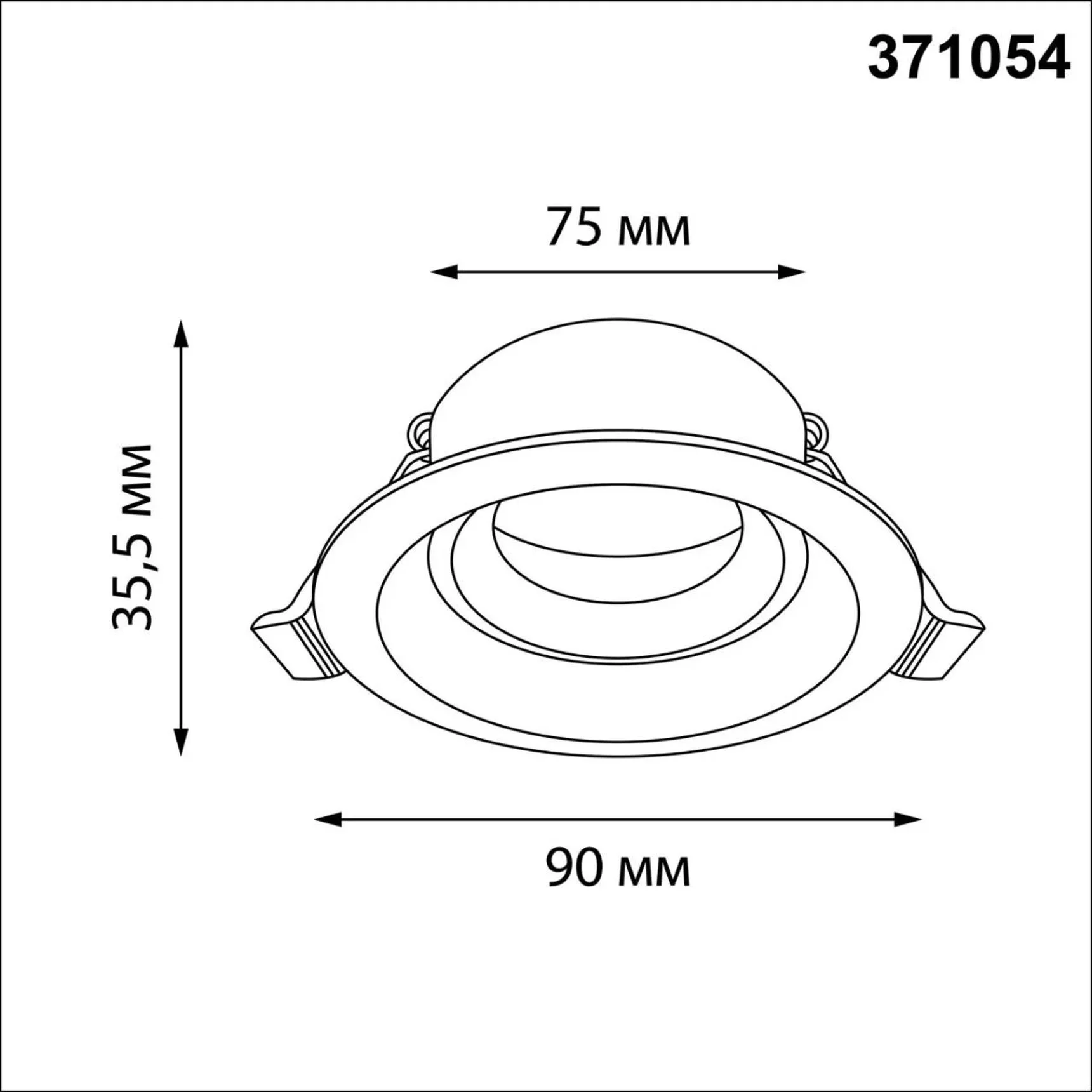 371054 WIR NT26 000 белый Светильник встраиваемый IP20 GU10 12W 220-240V CLOUD
