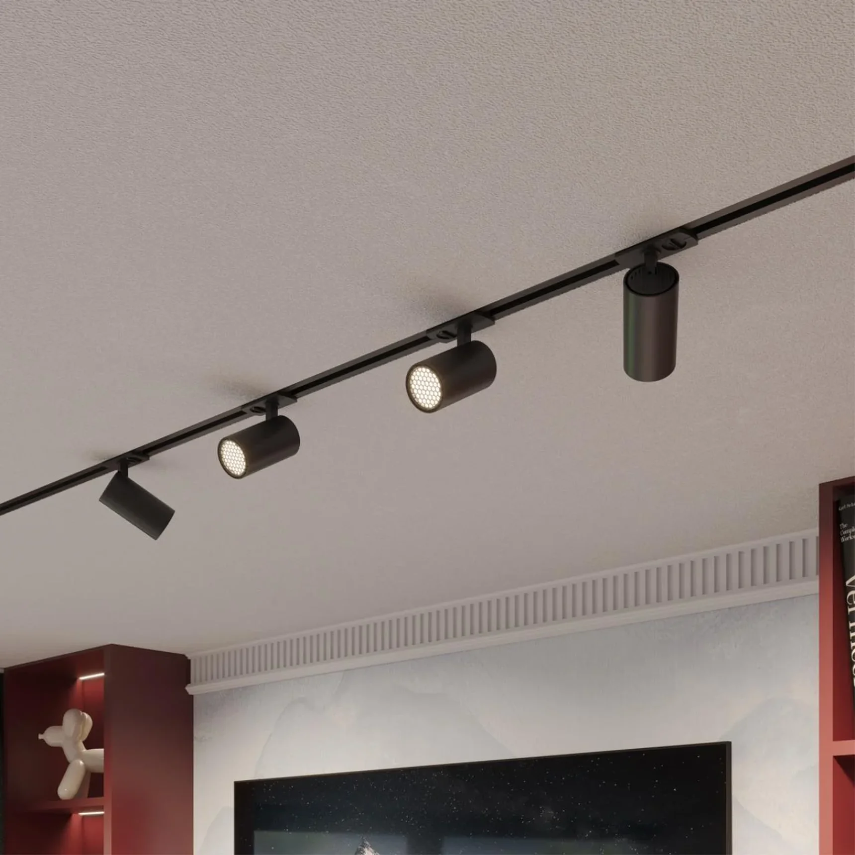 359915 PORT NT26 000 черный Светильник однофазный трехжильный трековый IP20 LED 15W 220-240V 4000К SELENE