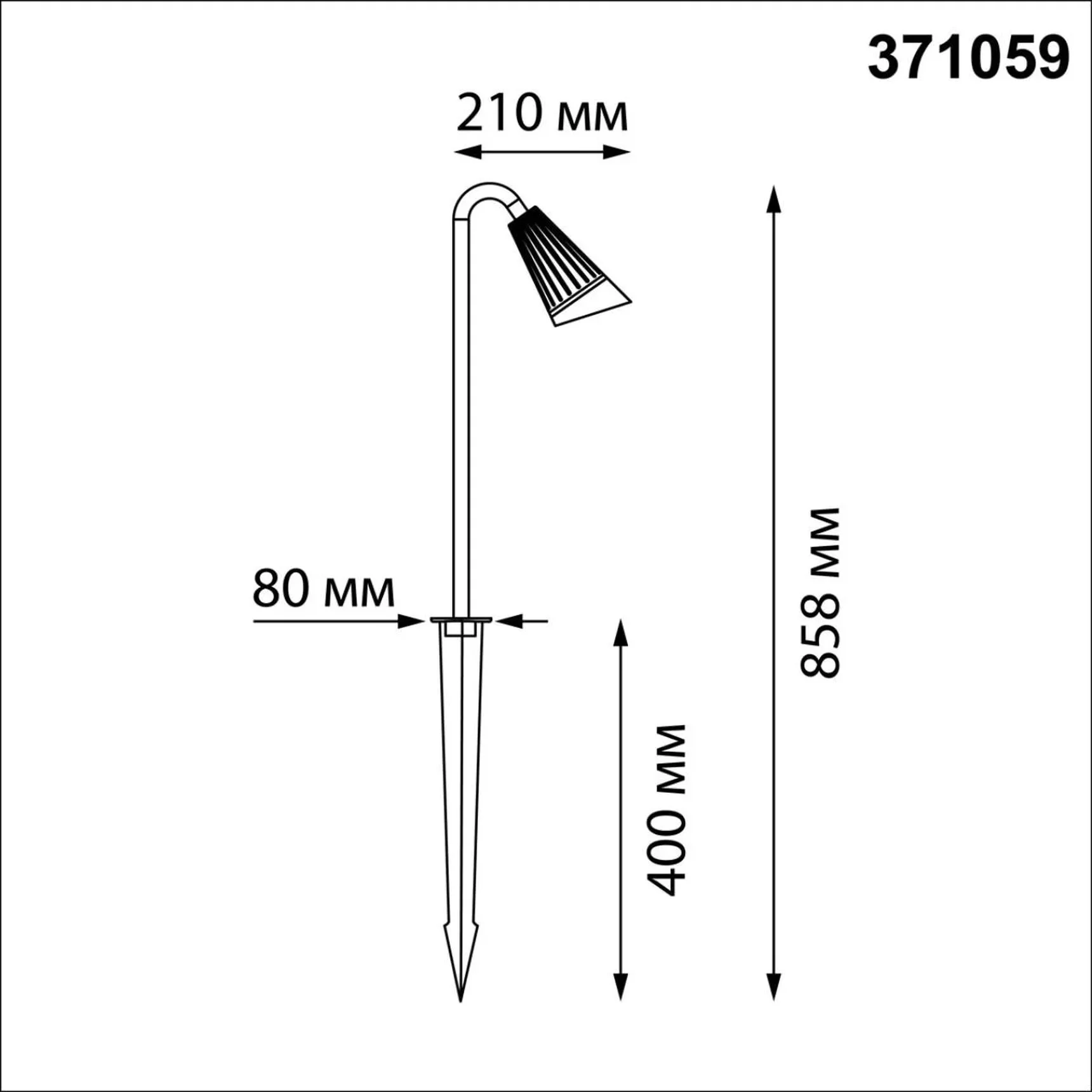 371059 STREET NT26 000 черный Светильник грунтовый IP65 GU10 max 35W 220-240V BELL