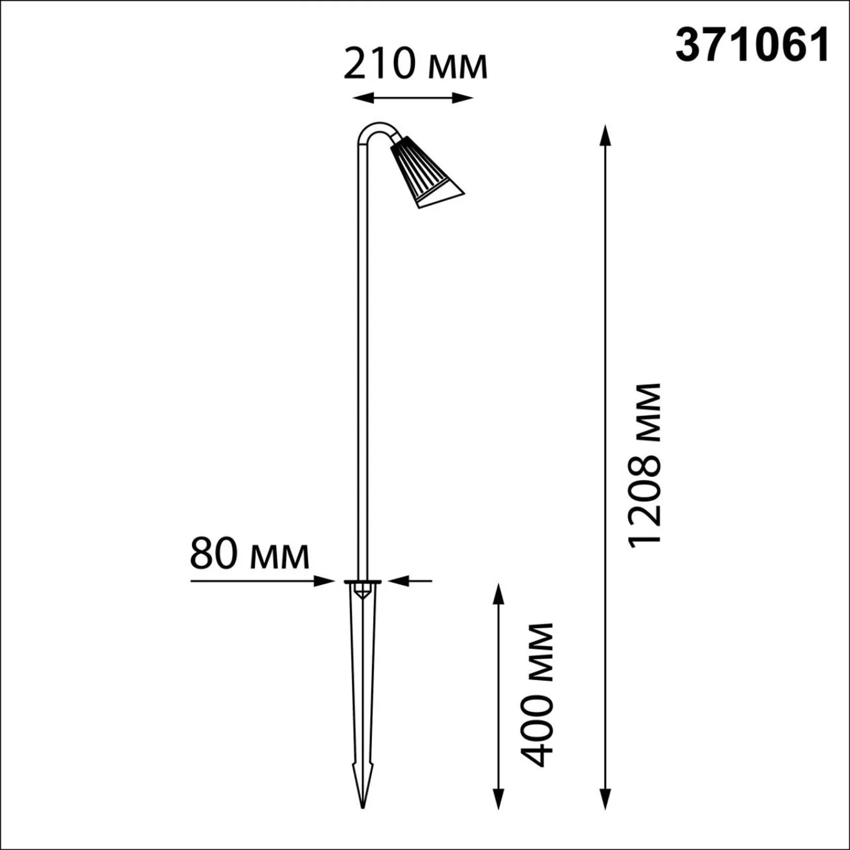 371061 STREET NT26 000 черный Светильник грунтовый IP65 GU10 max 35W 220-240V BELL