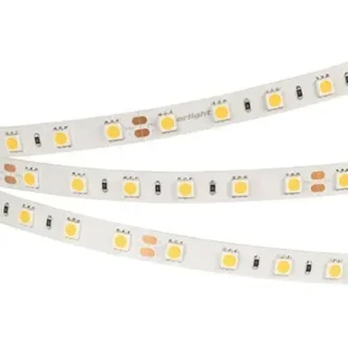 Светодиодная лента RT-B60-10mm 24V White6000 (14.4 W/m, IP20, 5m) (Arlight, 14.4 Вт/м, IP20) 008829(3)